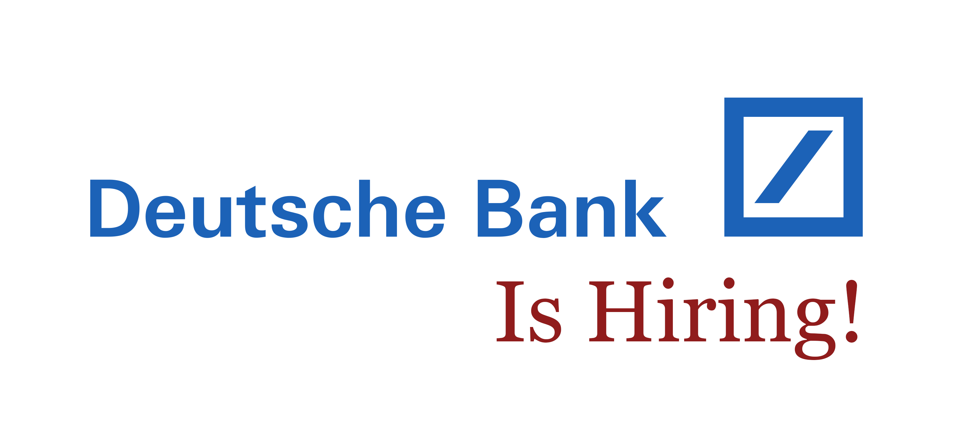 Deutsche Bank is Hiring